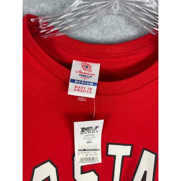 American Threads North Carolina State University T Shirt Men's‎ Size M Red NWT - Picture 2 of 6